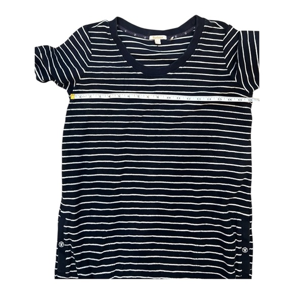 Barbour Causeway Cotton T-Shirt Dress  Blue White Stripe Size 8 Fisherman Preppy - Picture 6 of 7